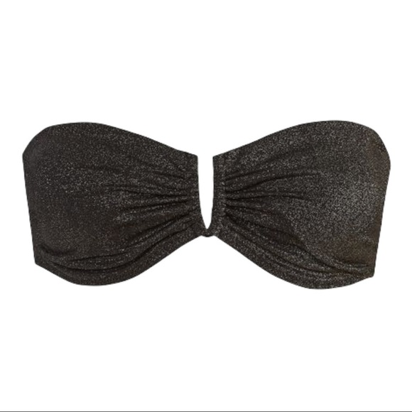 Reiss ADINA Metallic Bandeau Bikini Top - Picture 2 of 9